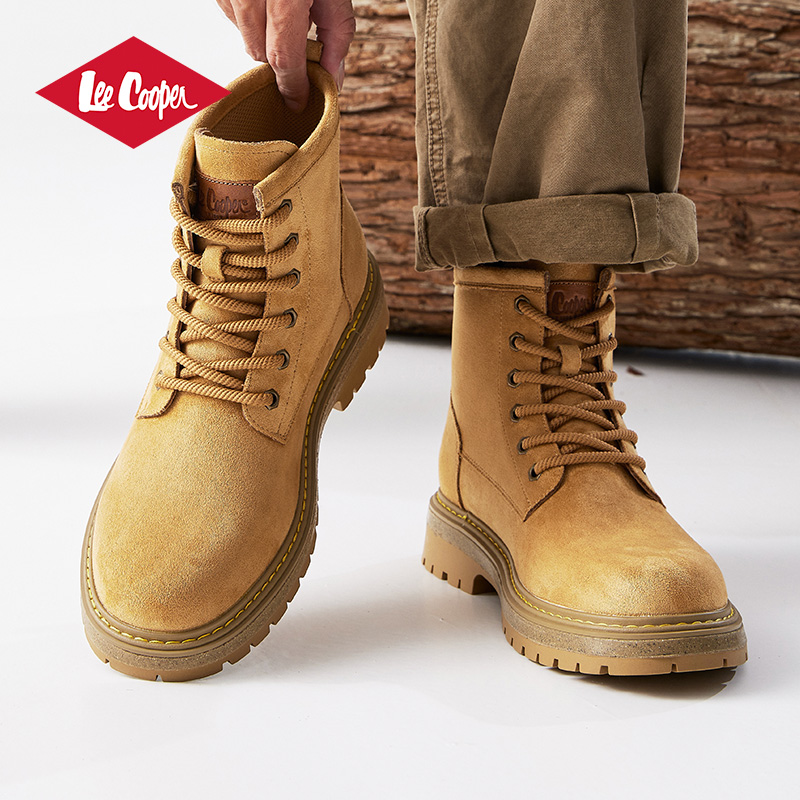 Lee Cooper复古马丁靴男款2025新款秋季厚底增高耐磨休闲工装男靴