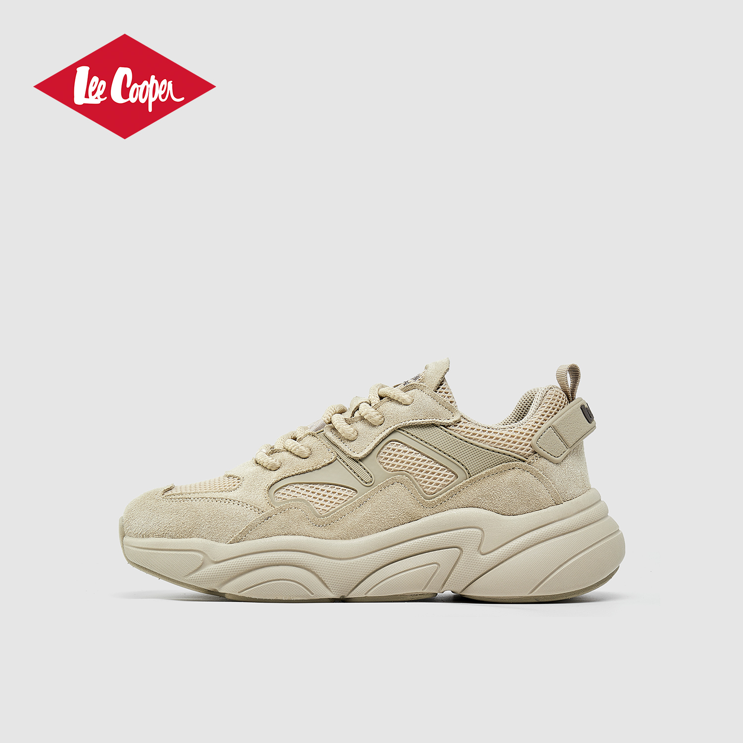 Lee Cooper厚底复古老爹鞋男秋冬款休闲运动情侣鞋轻便防滑户外鞋