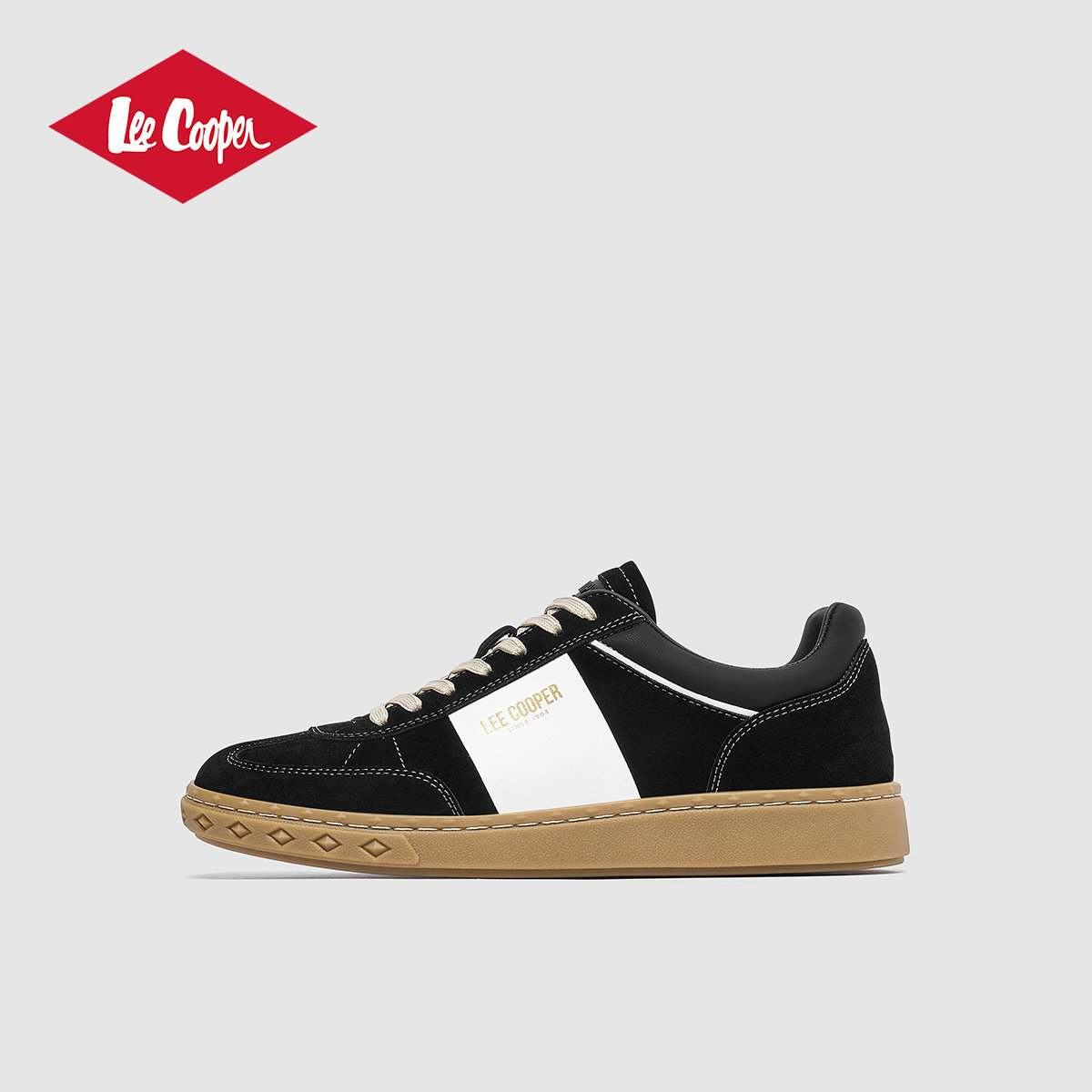 Lee Cooper复古德训鞋男士2026春季新款低帮潮鞋休闲耐磨真皮板鞋,流行男鞋,休闲板鞋,淘宝优惠券,粉丝福利购,淘宝优惠卷