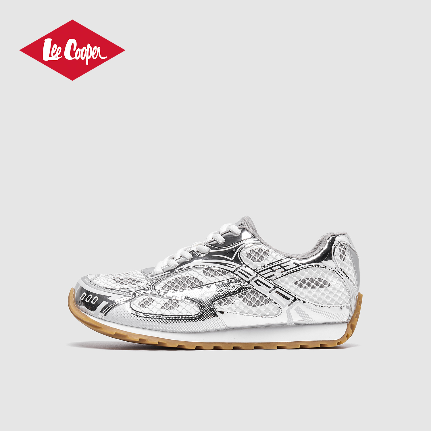 Lee Cooper银色德训鞋情侣款2025新款潮流百搭运动休闲鞋男阿甘鞋