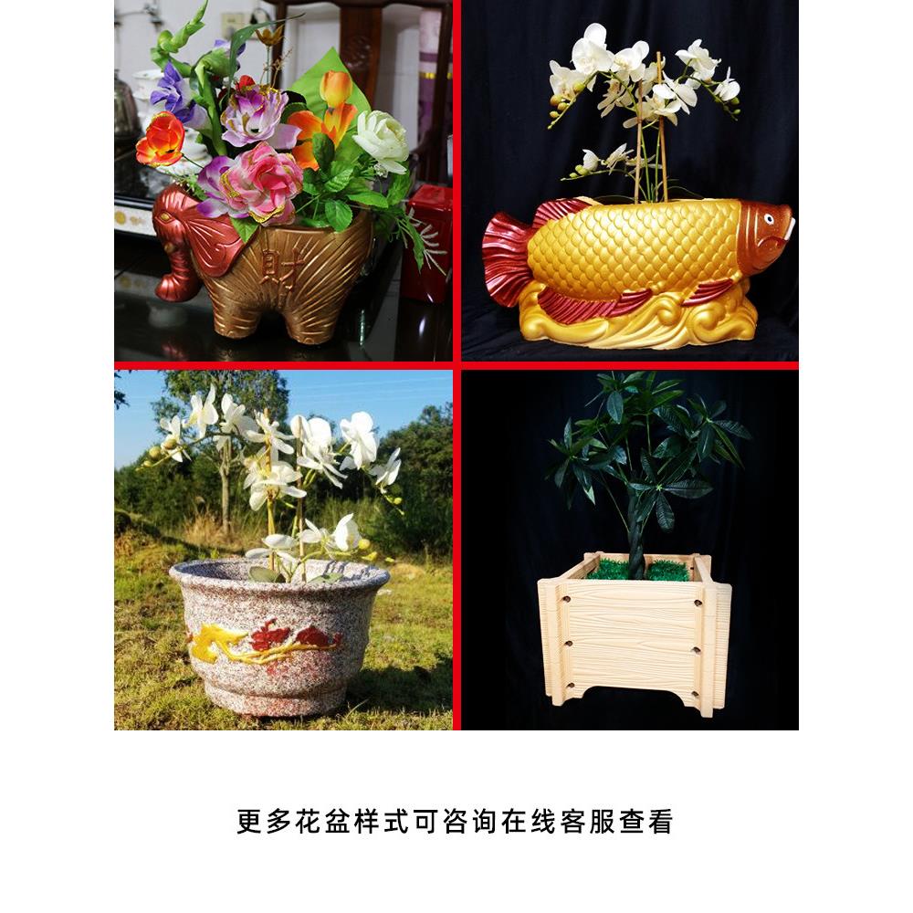 水泥花盆模具欧洲圆形花盘塑料盆景模型大饰品模具大象老树小