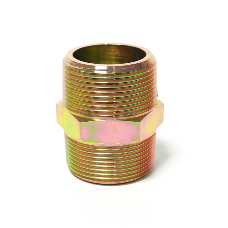 亿纯液压接头双外丝外牙直通对丝液压管件高压油管过渡接头4分1寸