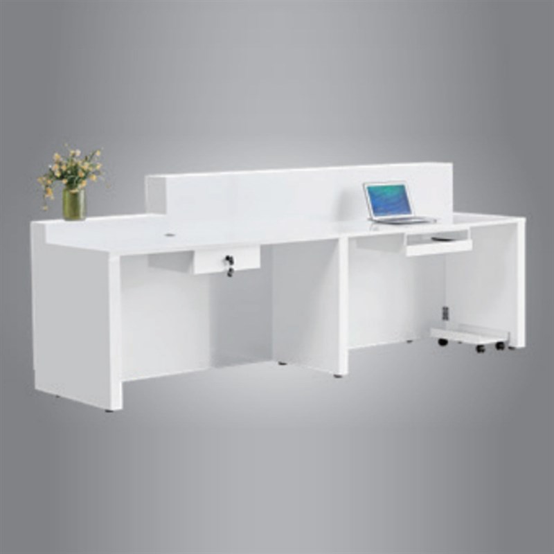 智丰家具厂简约时尚烤漆前台公司接待台办公吧台公司形象迎宾台