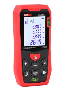 优利德LM120A 激光测距仪 电子尺 高精度手持红外线测量