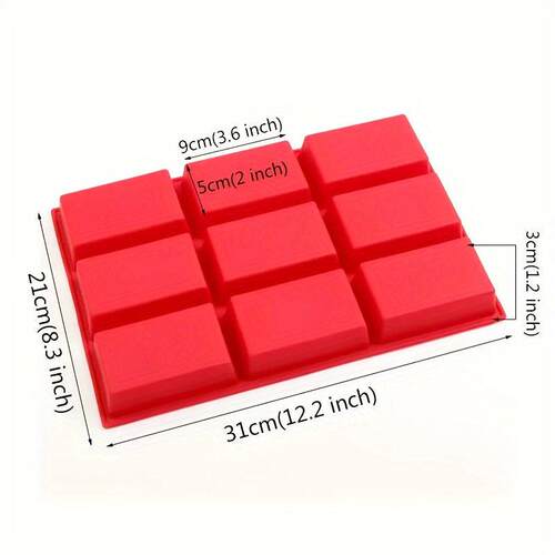 1pc Cake mold 9 square silicone baking pastry mold food跨境