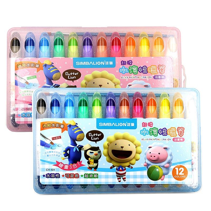 雄狮水溶性炫彩蜡笔12色儿童油画棒24色丝滑绘画旋转式彩笔棒,玩具/童车/益智/积木/模型,画笔/画刷,淘宝优惠券,粉丝福利购,淘宝优惠卷