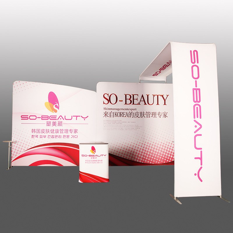 现货展位背景板展示架速展广告牌贸易架子展架展会快展摊位快幕秀