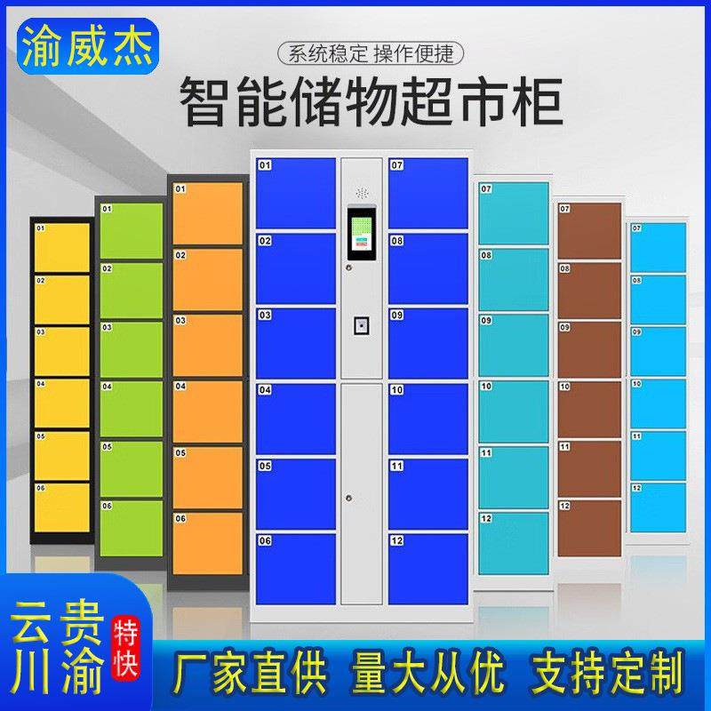 电子存包柜超市寄存柜智能储物柜商场寄存柜指纹条码柜微信柜指纹