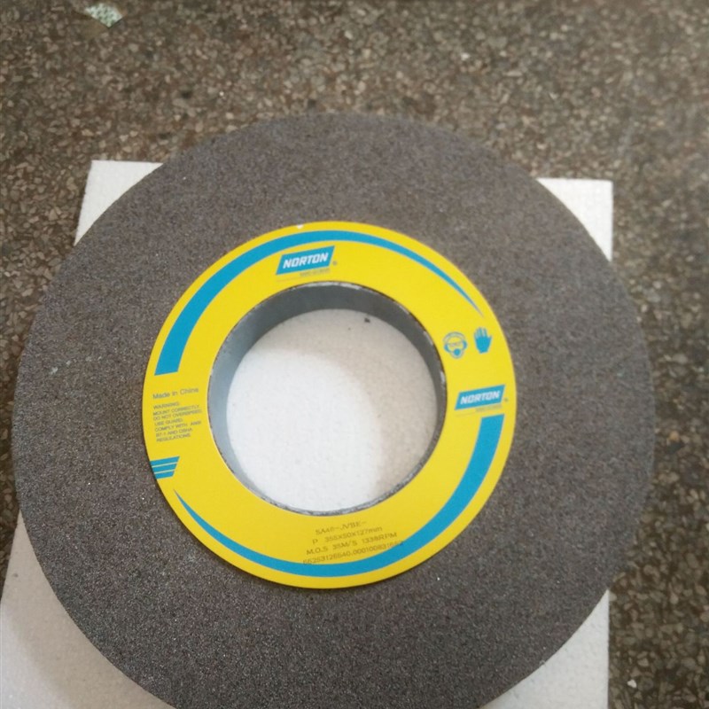 诺顿单晶刚玉大水磨砂轮专磨不锈钢砂轮 SA46 355*40*127