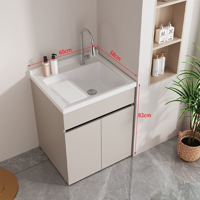 Kxh蜂窝铝阳台落地洗衣柜一体台盆洗衣池卫生间小户型组合洗衣台