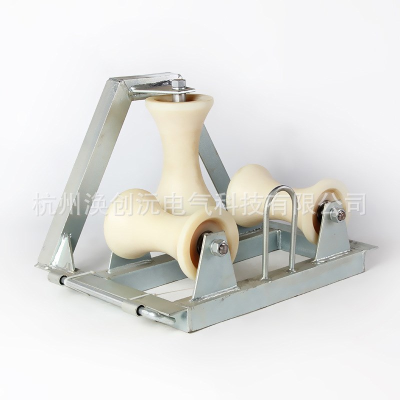 电缆转向滑轮尼龙轮铝轮三轮组电缆地面转角滑车