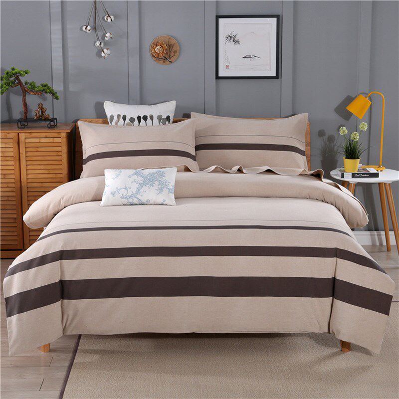 厂家老粗布床单单件棉织四件套三件套双人被套博兴民族风