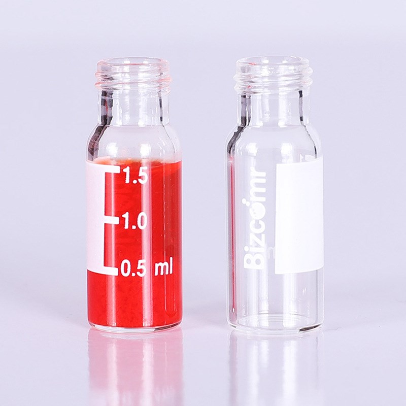 2ML螺纹进样瓶透明 棕色玻璃瓶 9-425书写色谱自动进样瓶含硅胶垫