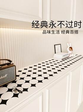 艺喜缘餐边柜桌垫轻奢高级感防水玄关垫鞋柜桌面电视柜台面保护垫