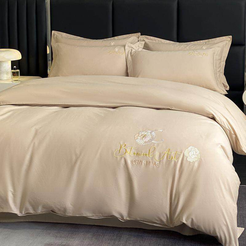 类四件FZEj8npM全被棉套被罩轻刺绣床套单感床笠床奢上用品4