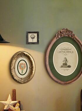 欧式复式古椭圆形外美框式旧卧室房间装DY641855饰画客厅法怀壁画