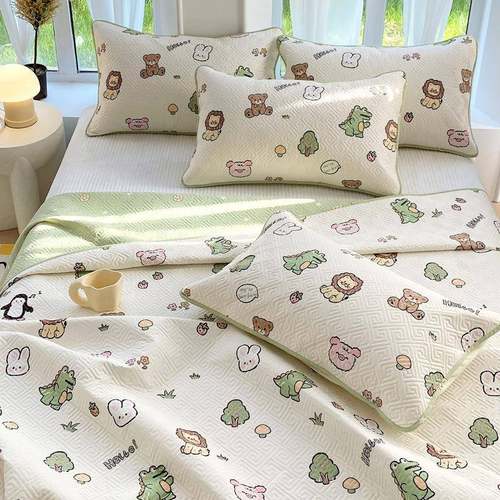 5ZV7双面榻全棉床床F76T6H8J盖单件榻米绗1.8m缝夹棉单三件套两用