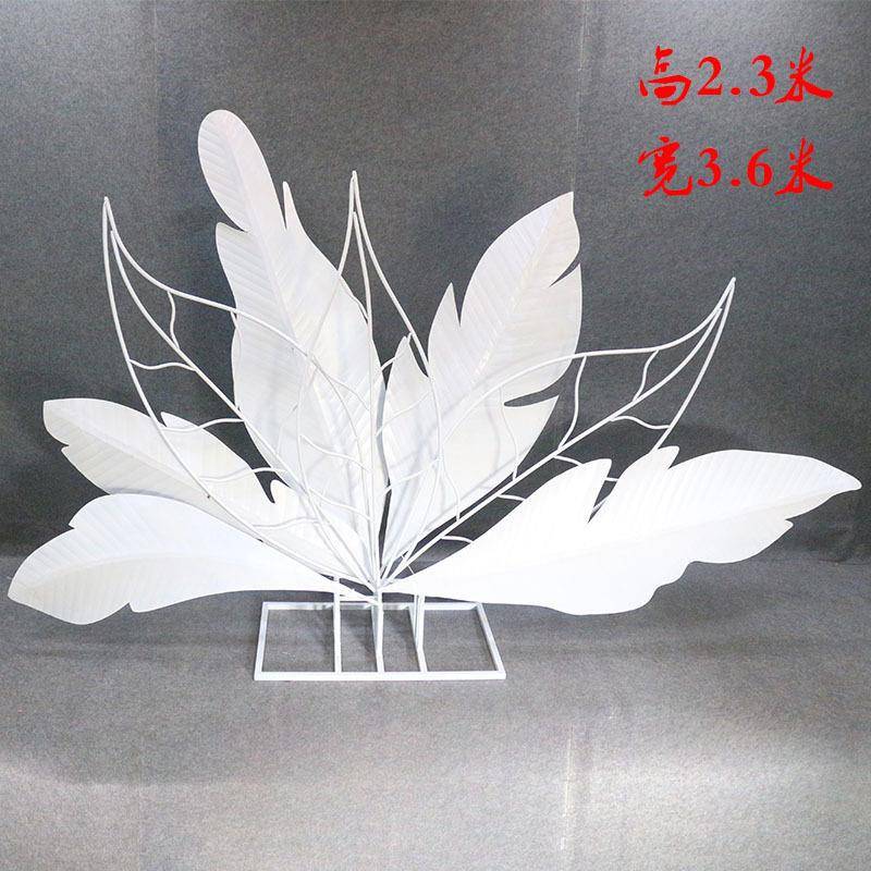 新款一EFD代天骄婚庆道具背摆件羽铁艺毛屏风婚礼景舞装饰商场美