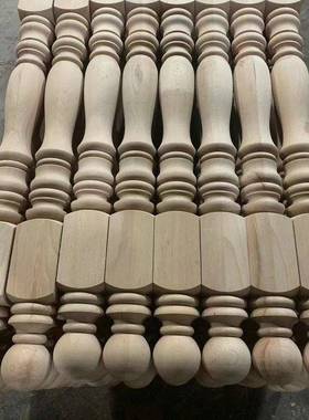 实木栏做RTS楼扶手别墅阳台飘窗扶手实木扶手立柱护定厂家现梯货