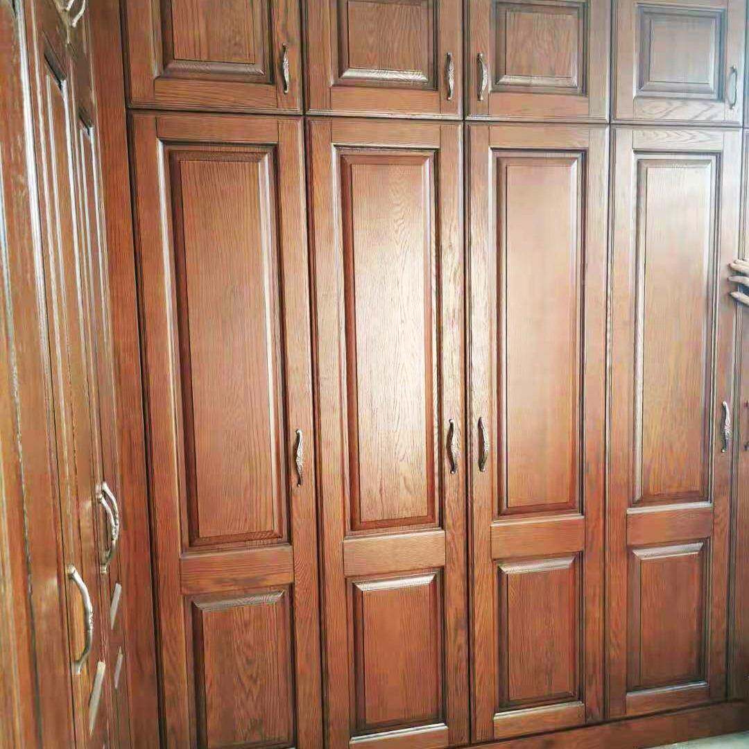 广州实木家具多定制柜屋衣工厂功能可全设计新中式001原木衣橱