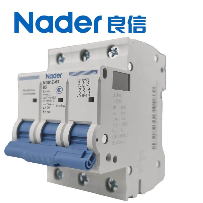 Nader上海器电NDB1Z-63流B小型直断路YHY器3P型空气开关6A32A63A