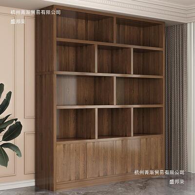 书柜家柜用落示地展架书房实木生态板书SJ0127架客厅格子耐用储收