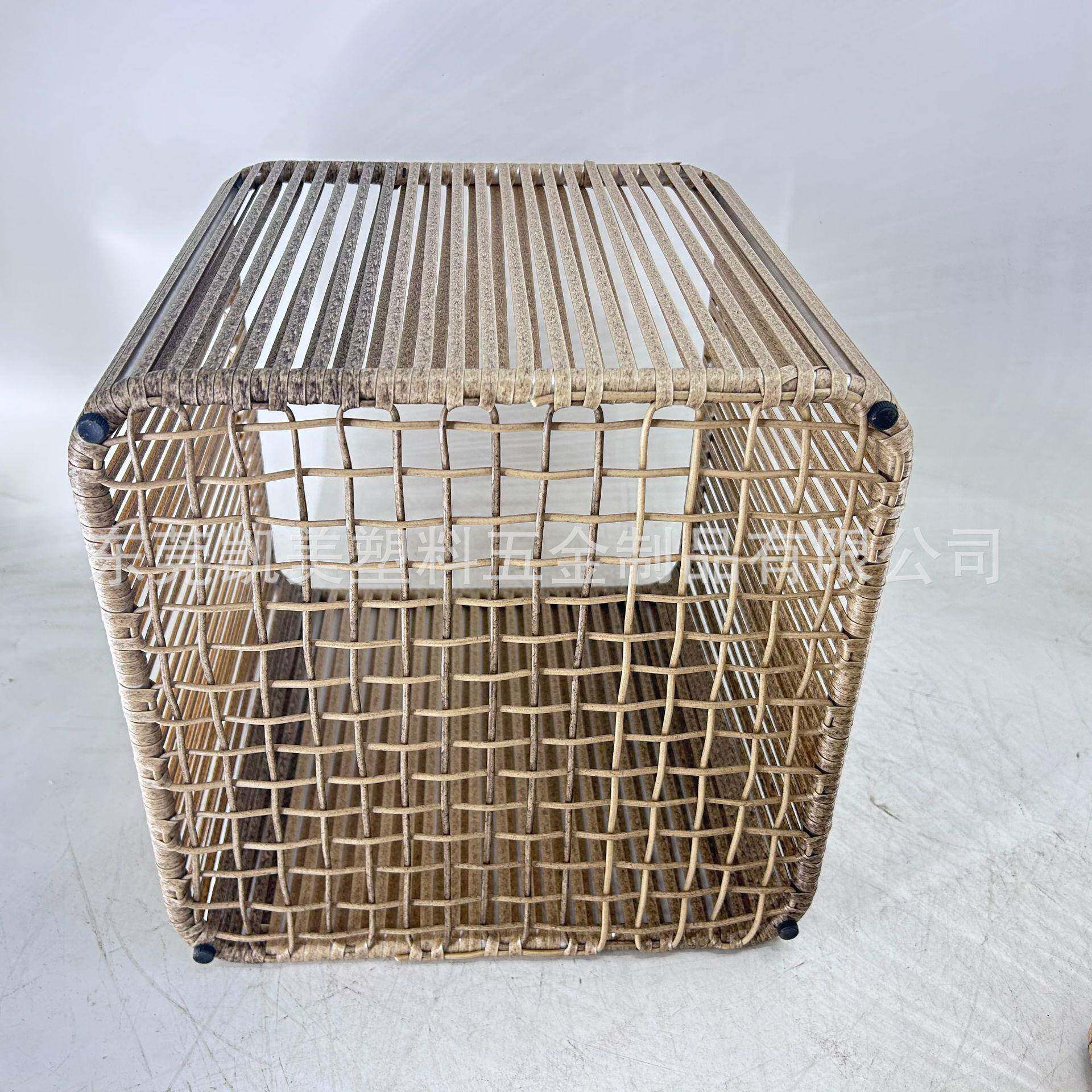 仿手仿藤手工工编篮民宿酒店用PP脏衣筐浴巾藤毛巾收家纳筐镂空洗