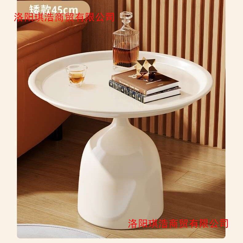 轻奢设计感铁艺小户型圆桌床头柜替代茶几客厅家用创意沙发边几品