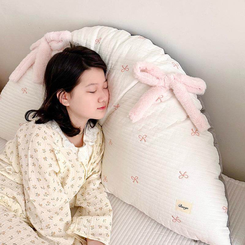 韩系全棉靠靠背BGDM垫儿童床头软包背靠枕头榻米枕公主风床榻上大