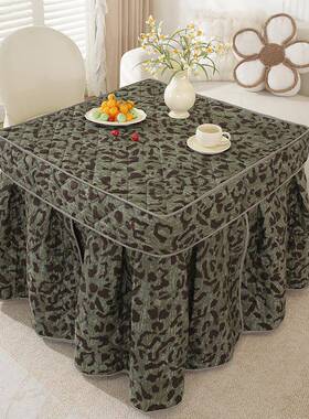 正方形火罩新加取绒防水烤火桌子套冬烤季加厚暖罩UEY桌电炉罩套