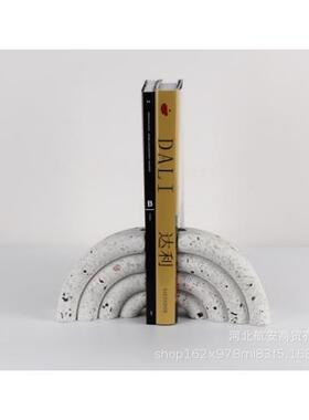 代简约创意磨石现书档书靠书立样板水房售处桌面书楼JLR桌书架摆