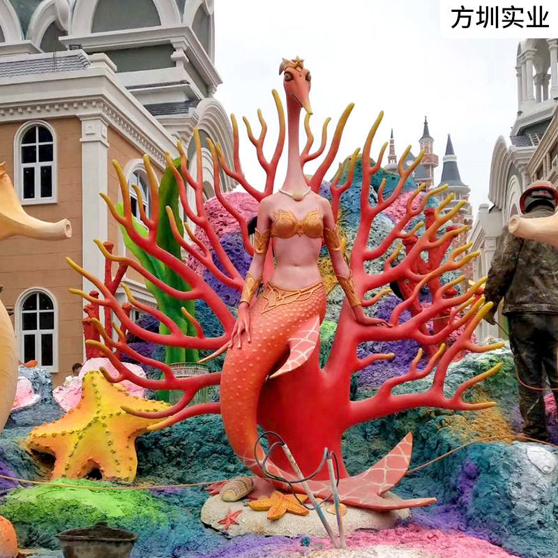 玻璃钢海洋公园主题雕塑陈列摆件海洋馆大型主题虾兵蟹将怪兽造型
