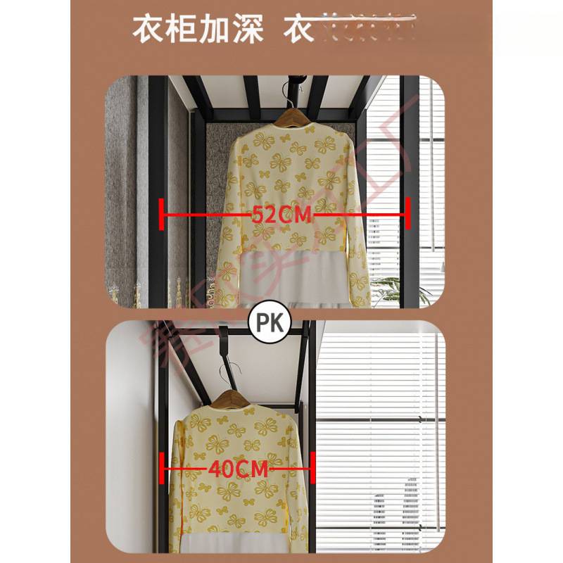 全钢架免安装衣柜家用卧室收纳新款家具简易简约折叠现代出租房用