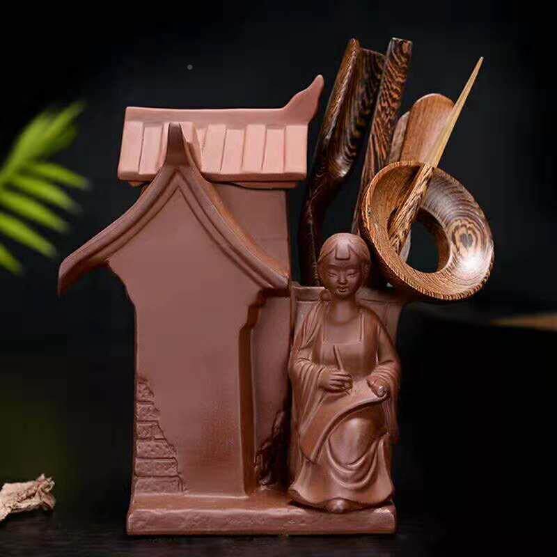 厂家直jsftc339销砂紫美过滤鸡翅木六君人子组合茶道六君子套装配