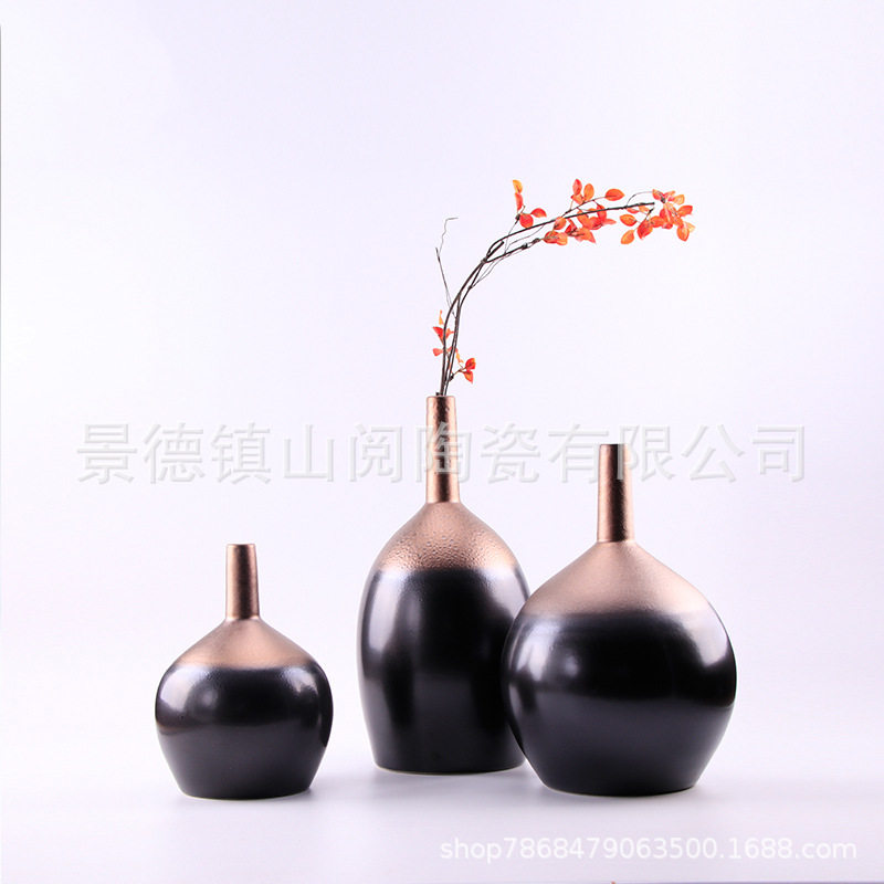 现代简约轻奢陶瓷花瓶客厅摆件
