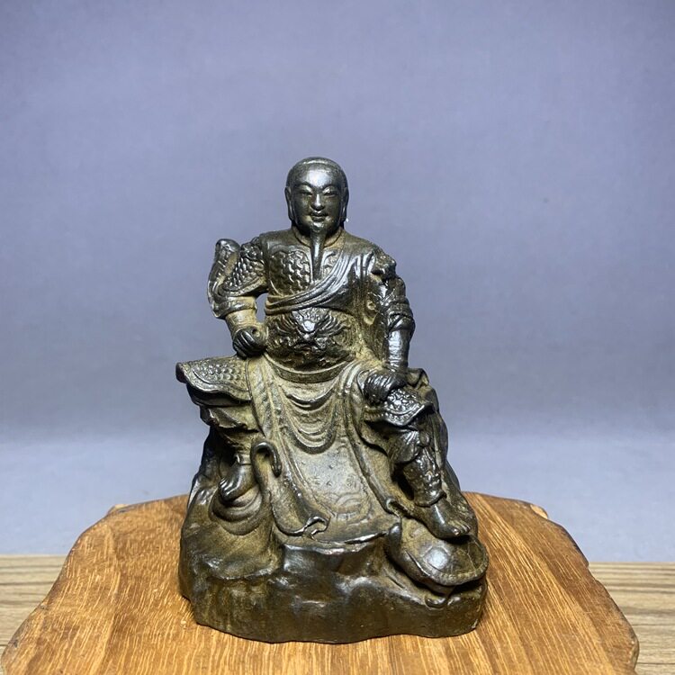 仿古摆件铜玄武大帝真武大帝祖师仿古微雕铜古玩铜器铜雕佛铜