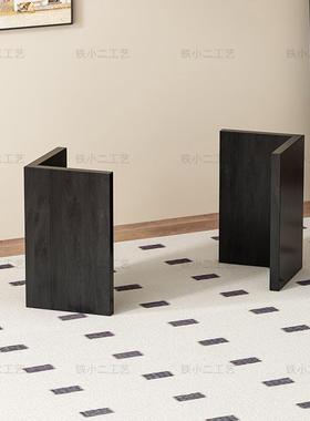 实木桌子腿支茶桌大理DZZ石桌岩板餐架桌底座圆桌书桌茶几脚架美