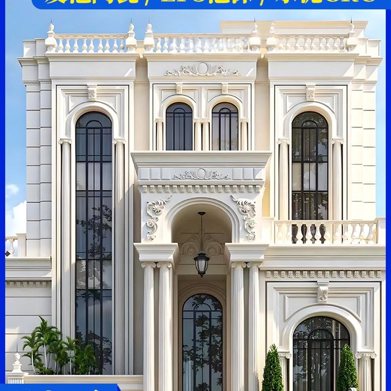 别墅外墙装饰发泡k陶瓷大门罗马柱线条门厅柱包角柱方柱圆柱造型