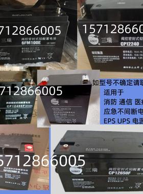 三瑞蓄电池CP12400F 6FM65 12V100AH CP1270 24 CP12170-XCP1245