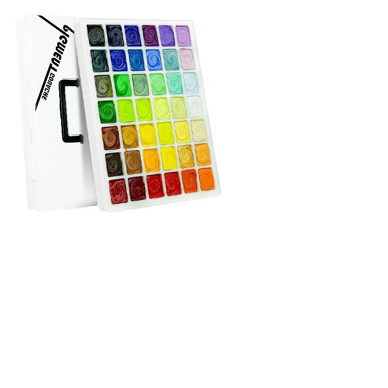 马利果冻水粉颜料套装42色美术生水粉画颜料儿童24色美术颜料套装