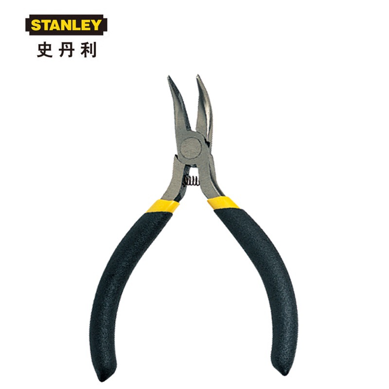 史丹利SD工具迷你黑柄精密5寸弯嘴钳尖嘴钳84-126-23电工 钳子