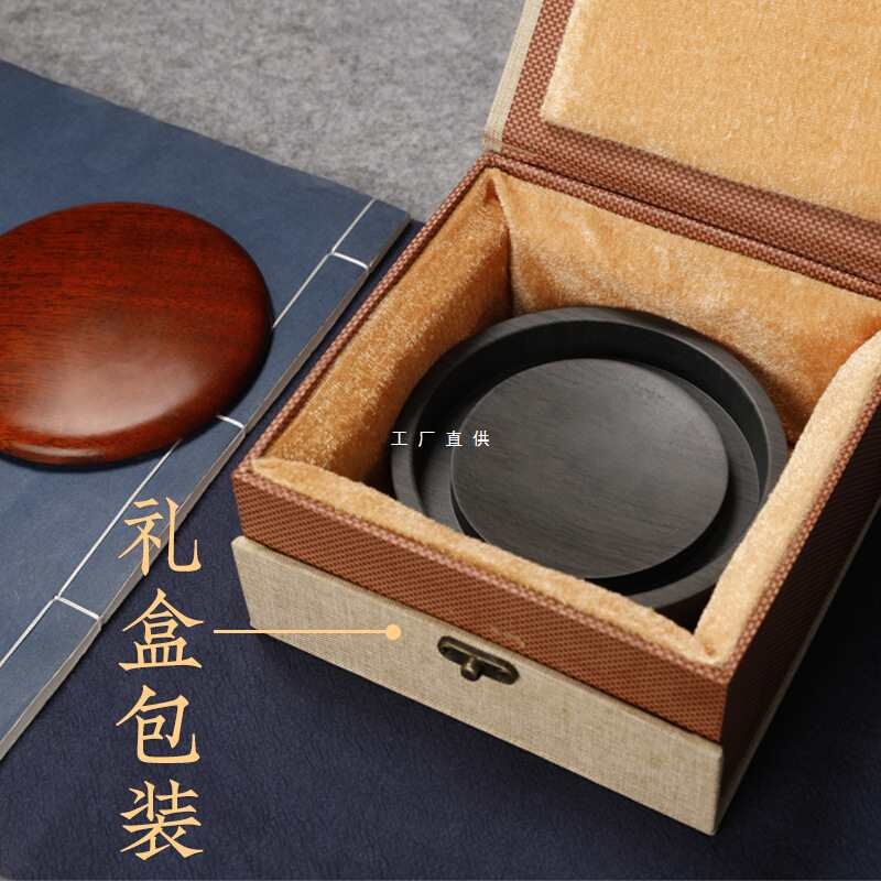 批发梅林笔庄 带盖安徽歙砚保湿防蒸发不干墨砚台墨池砚池墨盘墨