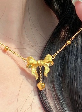 越南沙金在逃公主锁骨项链