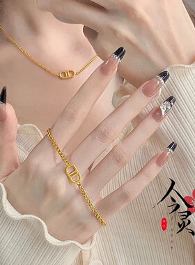 新款猪鼻子项链女小众设计