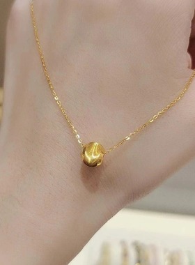 沙金猫眼珠招财转运珠项链