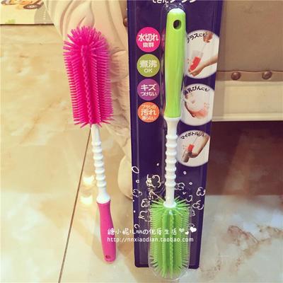日本EDISONmama爱迪生硅胶长柄清洁刷可煮沸消毒水杯奶瓶刷
