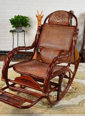 真藤老爷椅子中老年大人太师藤椅竹藤摇人AWL椅躺椅人编懒家用逍