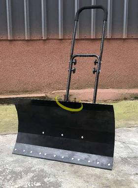 双把海雪地推雪铲烟台威推式36589雪铲铲雪板手推式单把轮双把推
