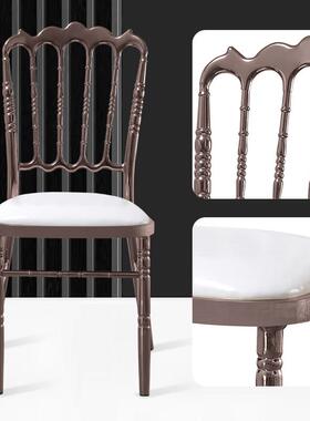 现代包网红创意背靠椅户外婚庆会椅拿破宴仑竹节椅软餐轻桌IXJ椅