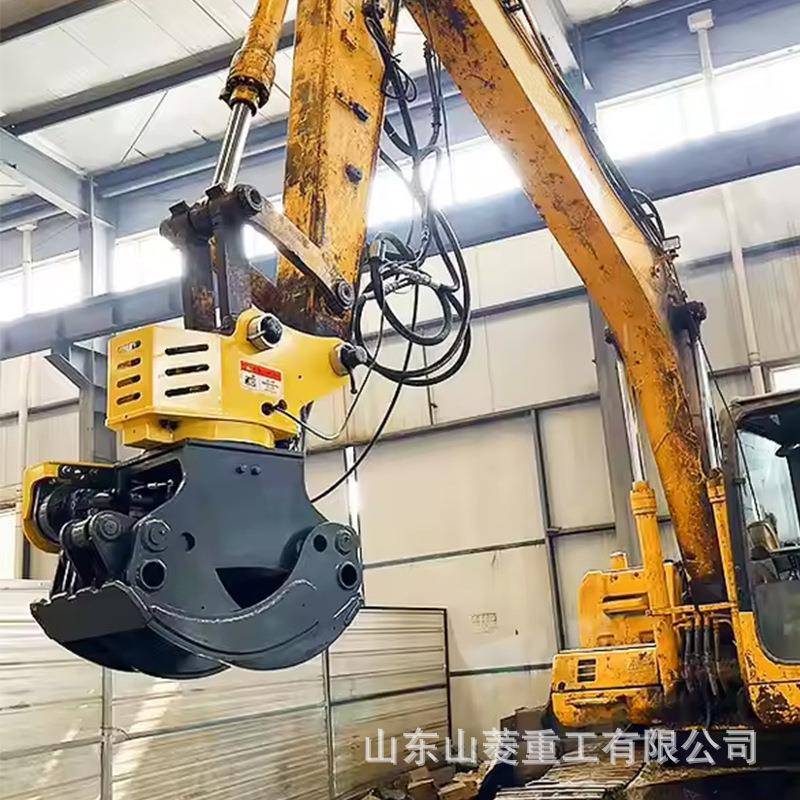 挖机场抱JJR锯全自动切割木头伐木机林型大抓木伐木锯两用抱夹夹